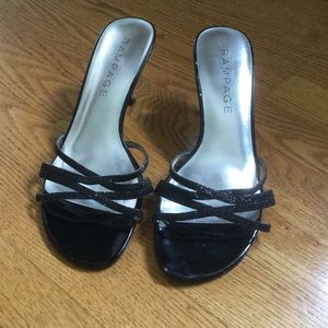 Black sparkle 2” dressy heel from Rampage.